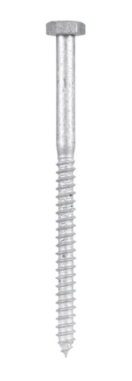 (image for) 1/4 in. x 4 in. L Hex Hot Dipped Galvanized Steel Lag Sc