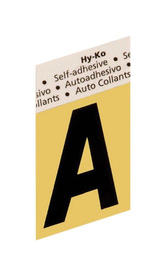 (image for) 1-1/2 in. Black Aluminum Self-Adhesive Letter A 1 pc.