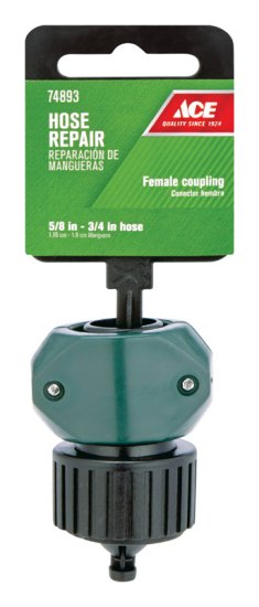 (image for) 5/8 & 3/4 in. Nylon/ABS Threaded Female Hose Mender Clamp