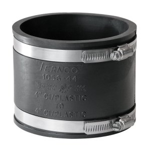 (image for) Schedule 40 4 in. Hub x 4 in. Dia. Hub PVC Flexible Coupl