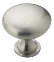 (image for) Round Cabinet Knob 1-1/4 in. Dia. 1-1/8 in. Satin Nickel