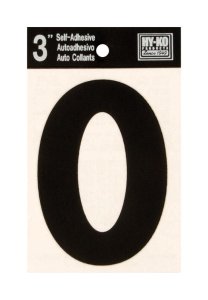 (image for) 3 in. Black Vinyl Self-Adhesive Letter O 1 pc.