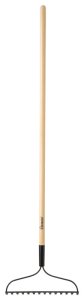 (image for) 54 in. L x 14 in. W Steel Bow Rake Wood