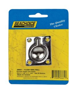 (image for) Seachoice Chrome-Plated Brass 1-3/4 in. L X 1-1/2 in. W Flush Ri