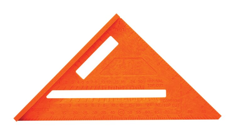 (image for) 7 in. L x 10 in. H Plastic Rafter Angle Square Orange
