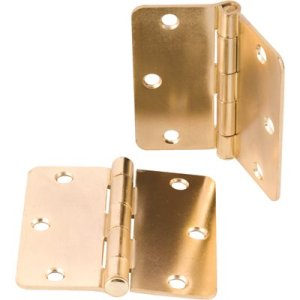 (image for) BUTT HINGES, 5/8 IN. RADIUS CORNER, 3-1/2 IN., BRIGHT