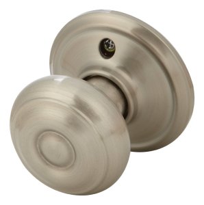 (image for) Georgian Satin Nickel Steel Dummy Knob 2 Right or Left H