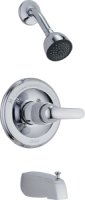 (image for) Single-Handle 1-Spray Tub and Shower Faucet in Chrome w/ Valve