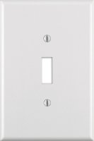 (image for) White 1 gang Thermoset Plastic Toggle Wall Plate 1 pk Jumbo