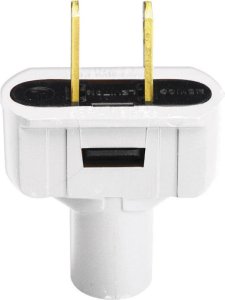 (image for) Residential Vinyl Non-Polarized Plug 1-15P 18-14 AWG 2 P