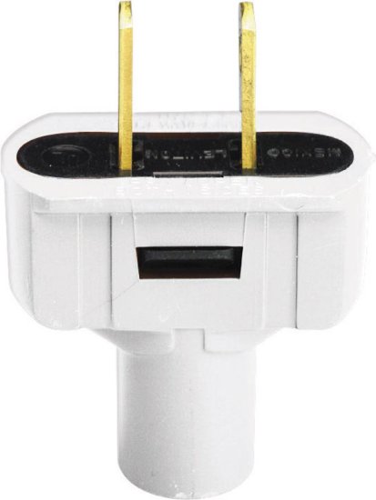 (image for) Residential Vinyl Non-Polarized Plug 1-15P 18-14 AWG 2 P