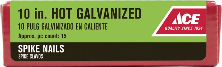 (image for) 10 in. Spike Hot-Dipped Galvanized Steel Nail Diamond 5 lb.