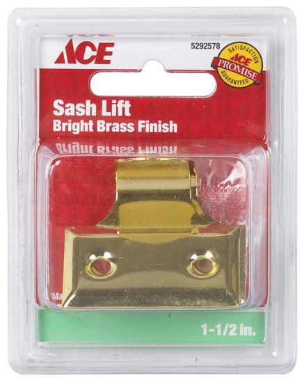 (image for) 1.5 in. L Bright Brass Universal Hook Sash Lift 2 pk
