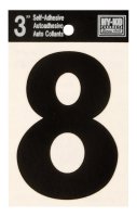 (image for) 3 in. Black Vinyl Self-Adhesive Number 8 1 pc.