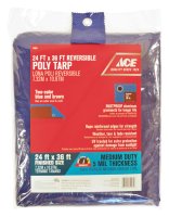 (image for) 24 ft. W x 36 ft. L Medium Duty Polyethylene Tarp Blue/Brown