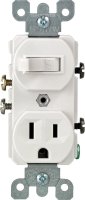 (image for) 15 amps Combination Switch & Receptacle White 1 pk