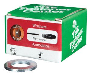 (image for) Zinc-Plated Steel M16 mm Flat Washer 25 pk