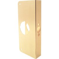 (image for) 9 in. H x 3.875 in. L Brass-Plated Brass Door Reinfor