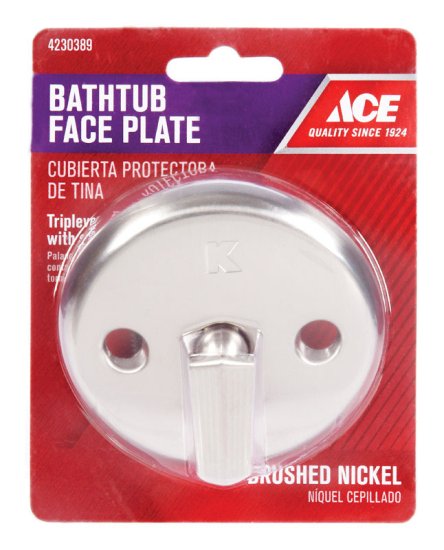 (image for) Brushed Nickel Bathtub Face Plate