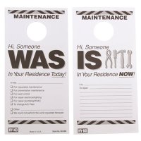 (image for) Reversible Maintenance Door Hang Tag