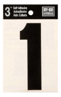 (image for) 3 in. Black Vinyl Self-Adhesive Number 1 1 pc.