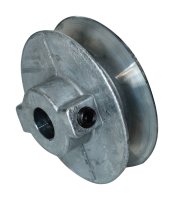 (image for) 2 1/4 in. Dia. Zinc Single V Grooved Pulley