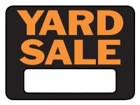 (image for) Hy-Glo English Black Garage Sale Sign 8.5 in. H x 12 in. W