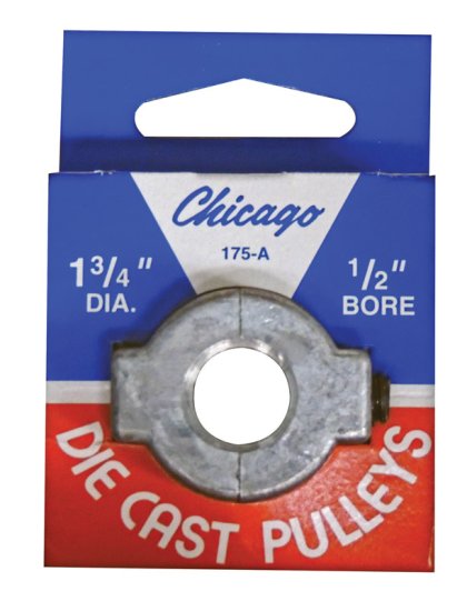 (image for) 1 3/4 in. Dia. Zinc Single V Grooved Pulley