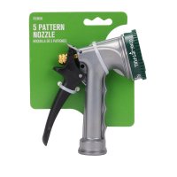 (image for) 5 Pattern Adjustable Multi-Pattern Metal Hose Nozzle