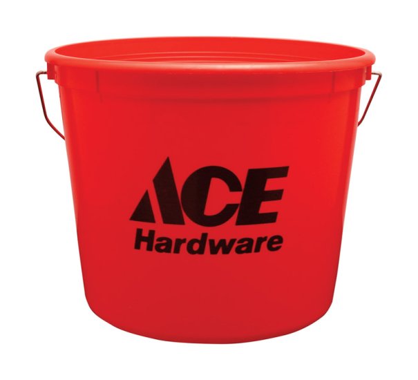 (image for) Red 5 qt. Plastic Bucket