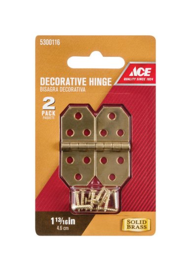 (image for) 3/4 in. W x 1-13/16 in. L Polished Brass Brass Decorative Hi