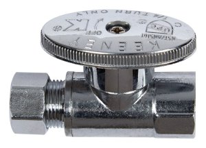 (image for) 3/8 in. FIP x 3/8 in. Compression Brass Straight Stop Valve
