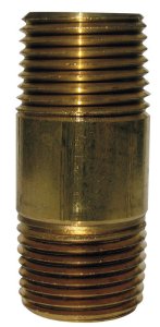 (image for) 1-1/4 in. MPT Red Brass Nipple