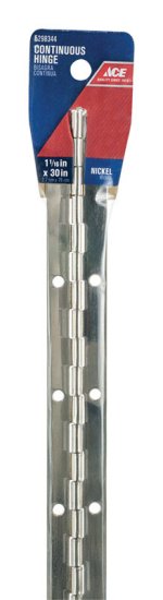 (image for) 1 in. W x 30 in. L Nickel Steel Continuous Hinge 1 pk
