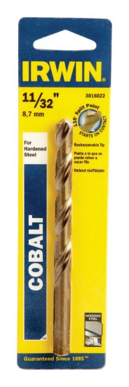 (image for) 11/32 in. x 4-3/4 in. L Cobalt Steel Drill Bit 1 pc.