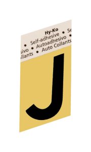 (image for) 1-1/2 in. Black Aluminum Self-Adhesive Letter J 1 pc.