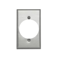 (image for) 1 gang Aluminum Receptacle Wall Plate 1 pk