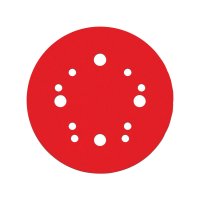 (image for) 5 in. Ceramic Blend Hook and Lock Sanding Disc 80 Grit Co