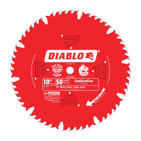 (image for) 10 in. Dia. x 5/8 in. Carbide Tip Combination Saw Blade 5