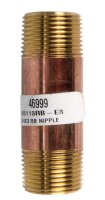 (image for) 3/4 in. MPT x 3/4 in. Dia. x 3 in. L MPT Brass Nipple