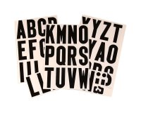 (image for) 3 in. Reflective Black Vinyl Self-Adhesive Letter Set A-Z