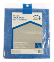 (image for) 4 ft. W x 6 ft. L Light Duty Polyethylene Tarp Blue