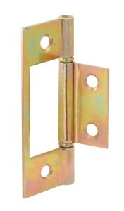 (image for) 3 in. L Brass-Plated Door Hinge 2 pk