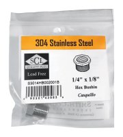 (image for) 1/4 in. MPT x 1/8 in. Dia. FPT Stainless Steel Hex