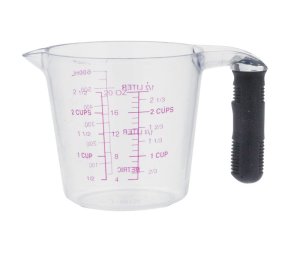 (image for) 16 cups Plastic, Rubber Clear Measuring Cup With Rubber G