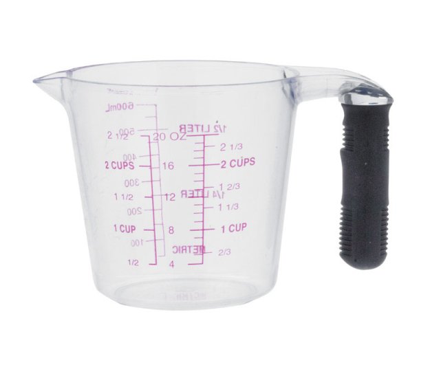 (image for) 16 cups Plastic, Rubber Clear Measuring Cup With Rubber G