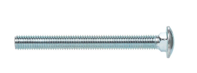 (image for) 1/2 in. Dia. x 5 in. L Zinc-Plated Steel Carriage Bolt 2