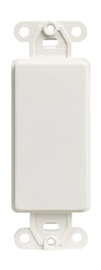 (image for) White Decora 1 gang Plastic Blank Wall Plate 1 pk