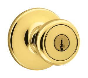 (image for) Polished Brass Entry Knobs Tylo Clamshell