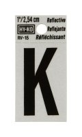 (image for) 1 in. Reflective Black Vinyl Self-Adhesive Letter K 1 pc.